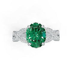 Sterling Silver Semi Mount Ring Setting Oval OV 10X8mm Twisted Band Syzjewelry