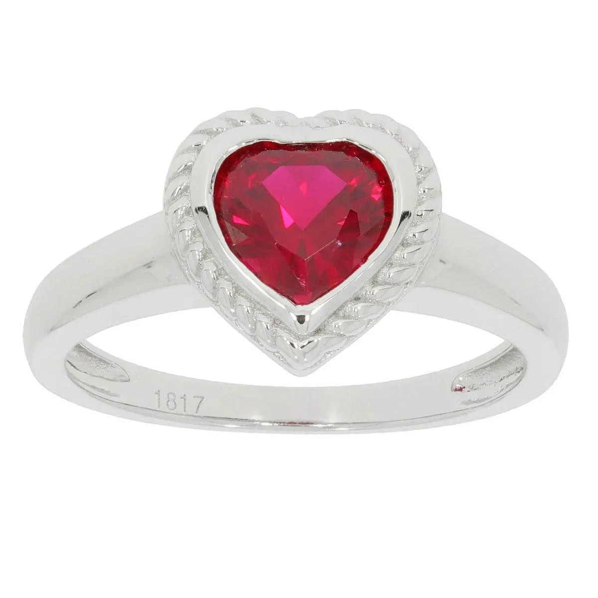 18K Gold Semi Mount Ring Setting Heart HT 7X7mm DHJ