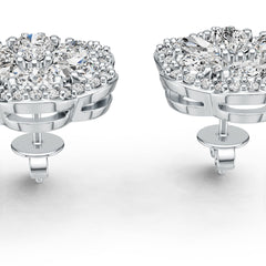 Sterling Silver Semi Mount Earrings Setting Pear PE 4X3mm DHJ