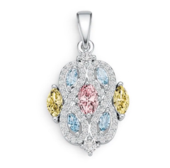 Sterling Silver Semi Mount Pendant Setting Oval OV 6X4mm DHJ