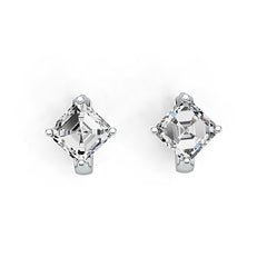 Sterling Silver Semi Mount Earrings Setting Emerald OCT 7X7mm DHJ