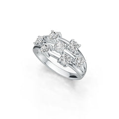 18K Gold Semi Mount Ring Setting Round RD 4x4mm DHJ