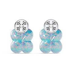 Platinum Semi Mount Earrings Setting Round Ro 13x12mm Syz Jewelry