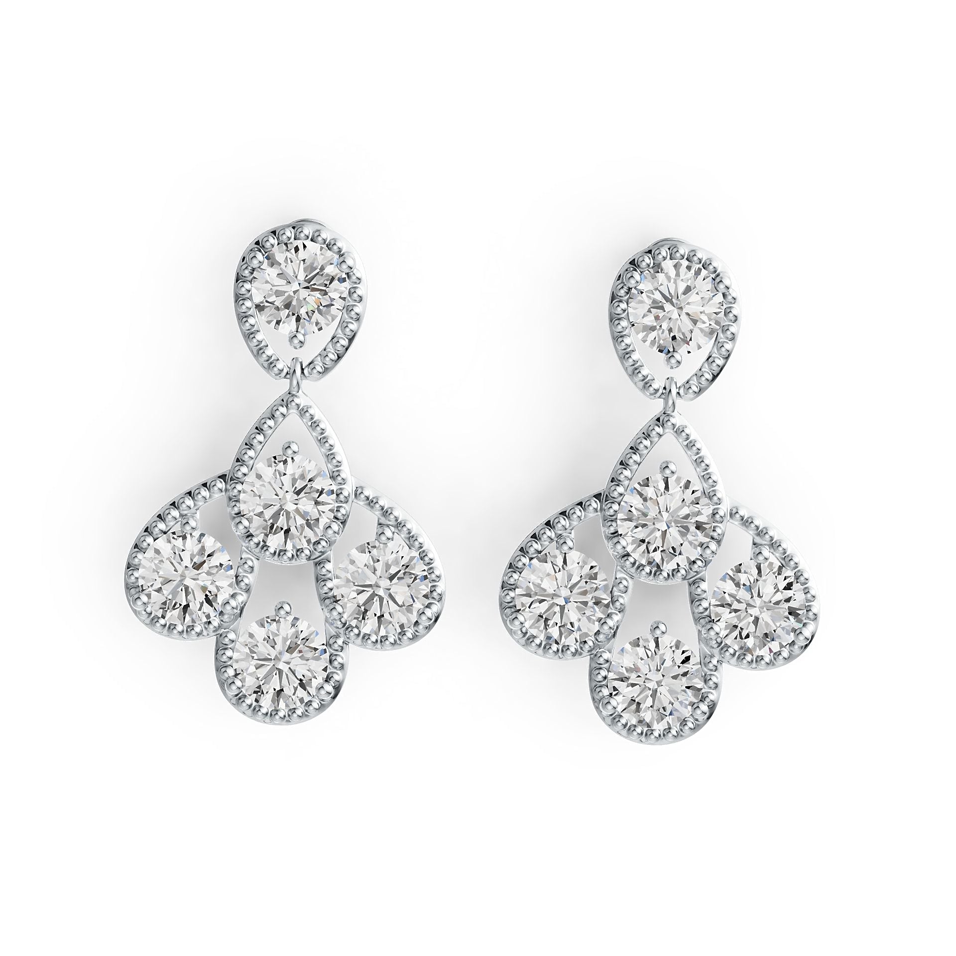 Sterling Silver Semi Mount Earrings Setting Round RD 6x6mm DHJ