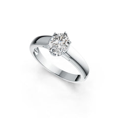 Platinum Semi Mount Ring Setting Oval OV 8X6mm DHJ
