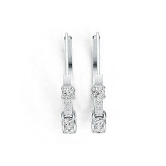 Sterling Silver Semi Mount Earrings Setting Round RD 4x4mm DHJ