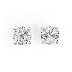 Sterling Silver Semi Mount Earrings Setting Round RD 8x8mm Simple Stud DHJ