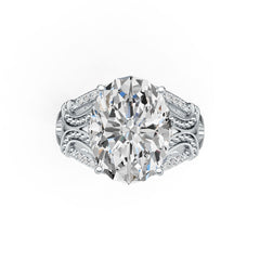 Sterling Silver Semi Mount Ring Setting Oval OV 16X12mm DHJ