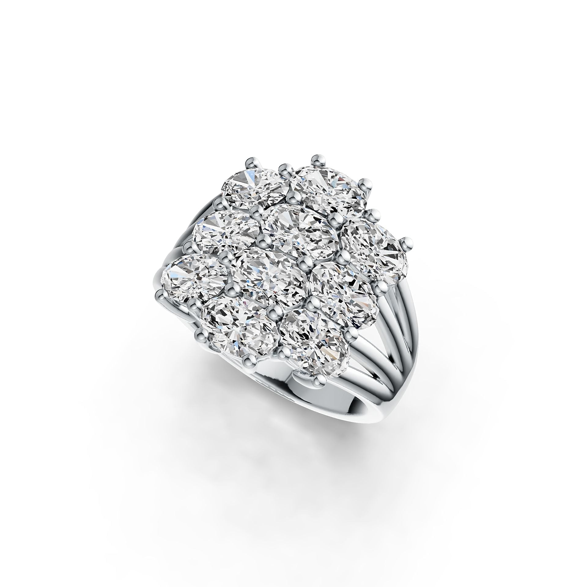 Platinum Semi Mount Ring Setting Oval OV 6X4mm DHJ