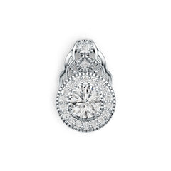 Sterling Silver Semi Mount Pendant Setting Round RD 6.5mm DHJ