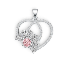 Sterling Silver Semi Mount Pendant Setting Round RD 5x5mm DHJ