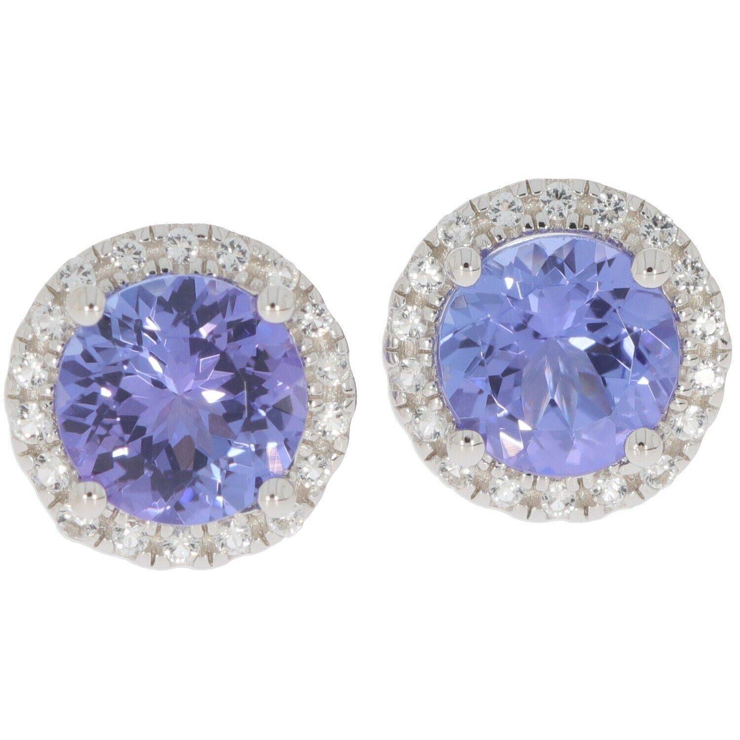 14K Gold Semi Mount Earrings Setting Round RD 6x6mm Halo Diamond Accent Syzjewelry