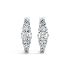 Sterling Silver Semi Mount Earrings Setting Oval OV 5X4mm PE 4X3mm DHJ