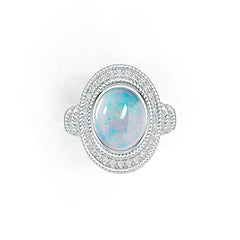 Sterling Silver Semi Mount Ring Setting Oval OV 11X9mm DHJ