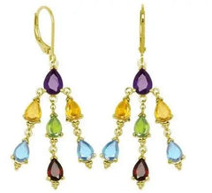 14K Gold Semi Mount Earrings Setting Pear PE 8X6mm PE 7X5mm DHJ