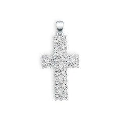 10K Gold Semi Mount Pendant Setting Cushion CU 7X7mm Cross Theme DHJ