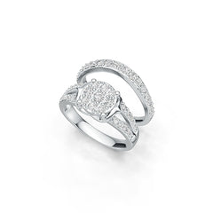 18K Gold Semi Mount Ring Setting Round RD 2.5mm Diamond Accent DHJ
