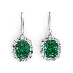 10K Gold Semi Mount Earrings Setting Cushion CU 10X8mm Moissanite Accent DHJ