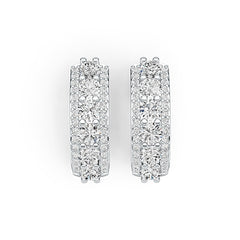 Sterling Silver Semi Mount Earrings Setting Round RD 4x4mm DHJ