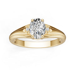 Platinum Semi Mount Ring Setting Oval Ov 8x6mm Syz Jewelry