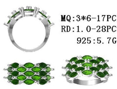 14K Gold Semi Mount Ring Setting East West Marquise MQ 6X3mm DHJ