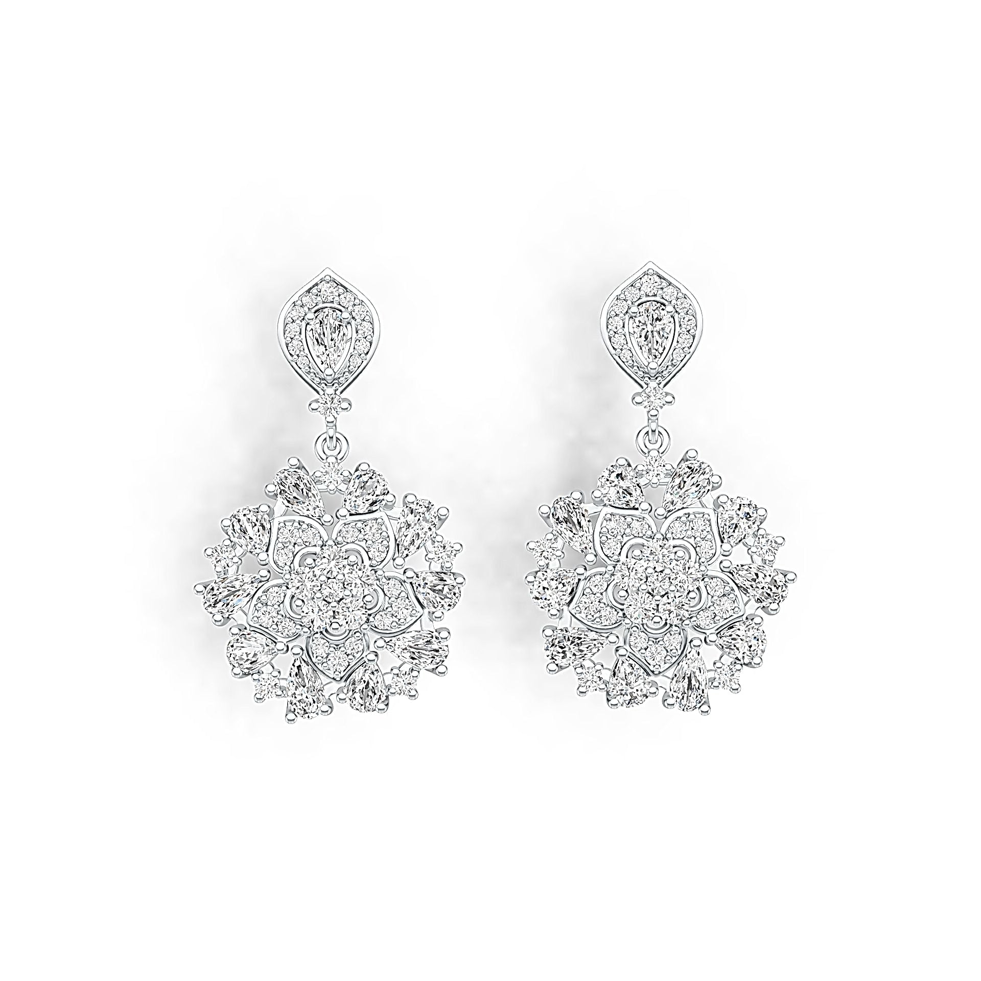 Sterling Silver Semi Mount Earrings Setting Pear PE 5X3mm PE 4X3mm DHJ