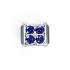 Men's Sterling Silver Semi Mount Ring Setting Round RD 6.5x6.5mm Syzjewelry