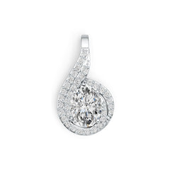 Sterling Silver Semi Mount Pendant Setting Oval OV 8X6mm DHJ