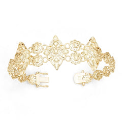 14K Gold Semi Mount Bracelet Setting Round Ro 6x6mm Syz Jewelry