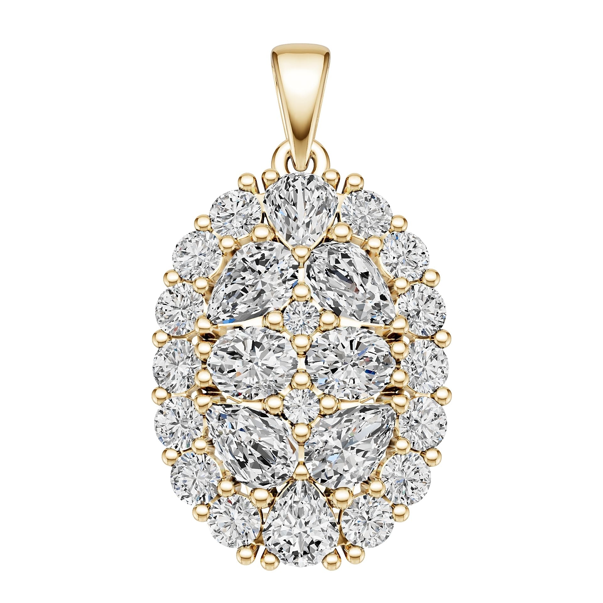 Sterling Silver Semi Mount Pendant Setting Round Ro 5x4mm Diamond Accent DHJ
