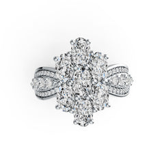 Sterling Silver Semi Mount Ring Setting Oval OV 6X4mm DHJ