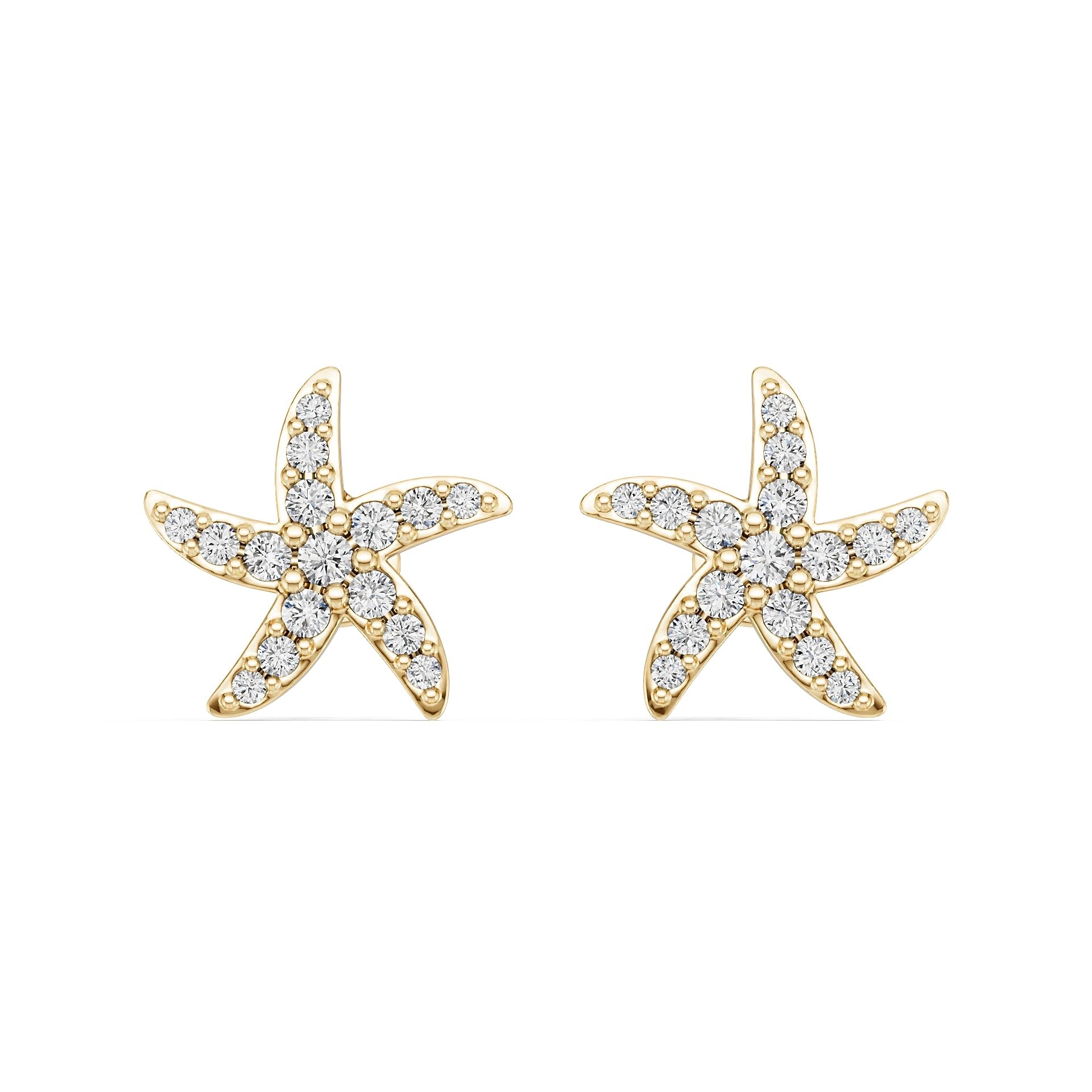 18K Gold Semi Mount Earrings Setting Round Ro 6x6mm Diamond Accent Syz Jewelry