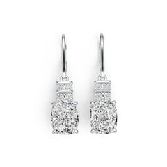 Sterling Silver Semi Mount Earrings Setting Cushion CU 10X8mm DHJ