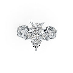 Sterling Silver Semi Mount Ring Setting Pear PE 9X6mm RD 6X6mm DHJ
