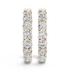 14K Gold Semi Mount Earrings Setting Round Ro 6x6mm Syz Jewelry