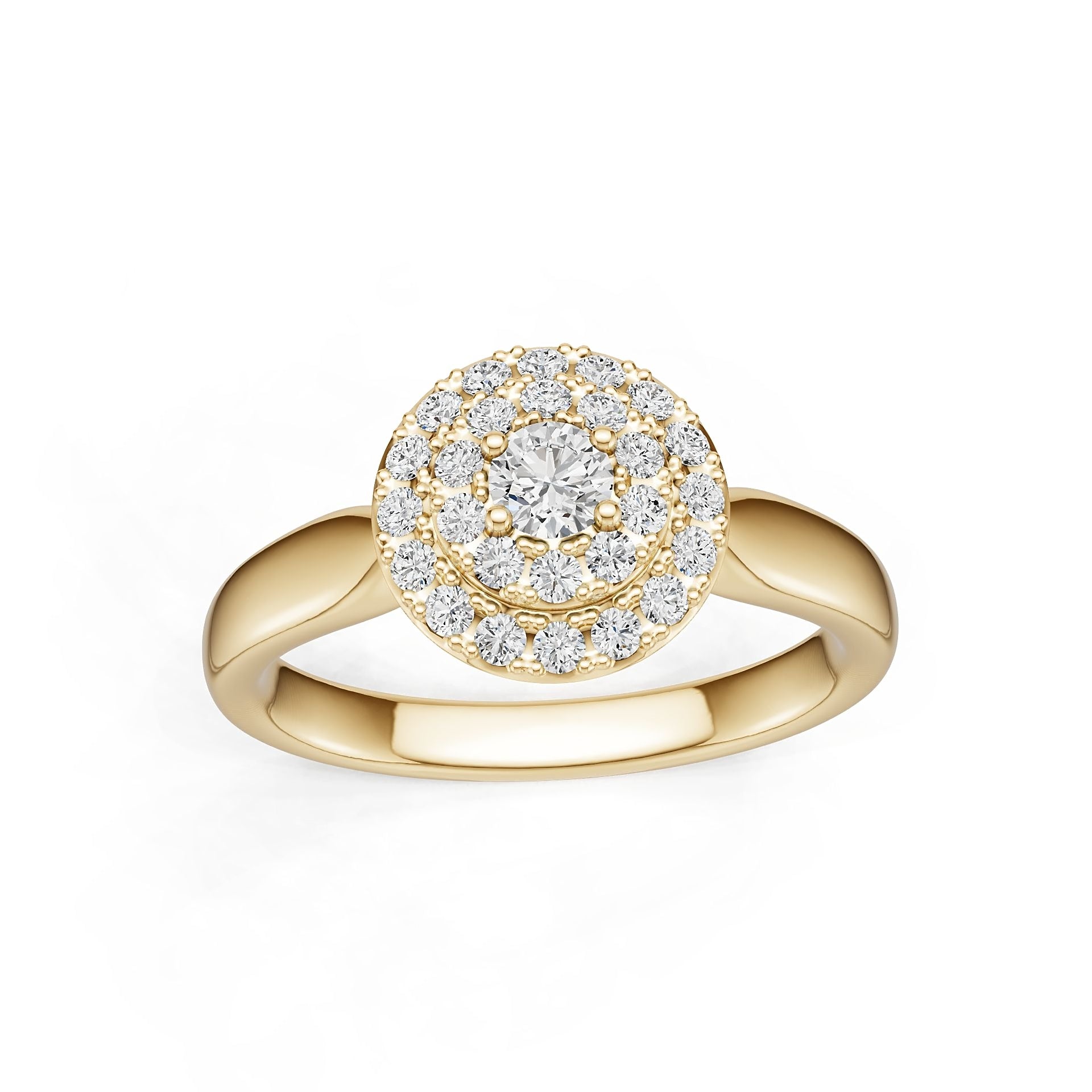18K Gold Semi Mount Ring Setting Round Ro 3x3mm Diamond Accent Syz Jewelry