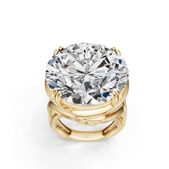 Sterling Silver Semi Mount Ring Setting Round RD 22X22mm Syzjewelry