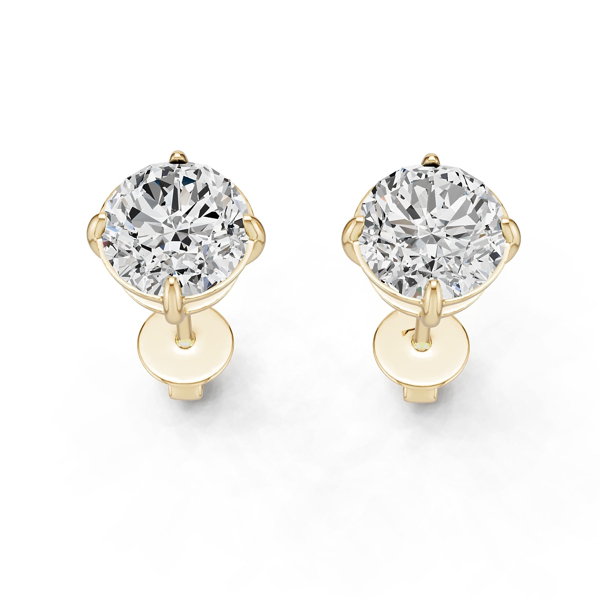 Sterling Silver Semi Mount Earrings Setting Round Ro 6x6mm DHJ