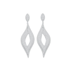 18K Gold Semi Mount Earrings Setting Round RD 1.0mm Diamond Accent DHJ