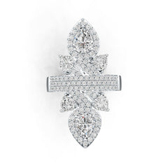 Sterling Silver Semi Mount Ring Setting Pear PE 8X6mm HT 5X5mm DHJ