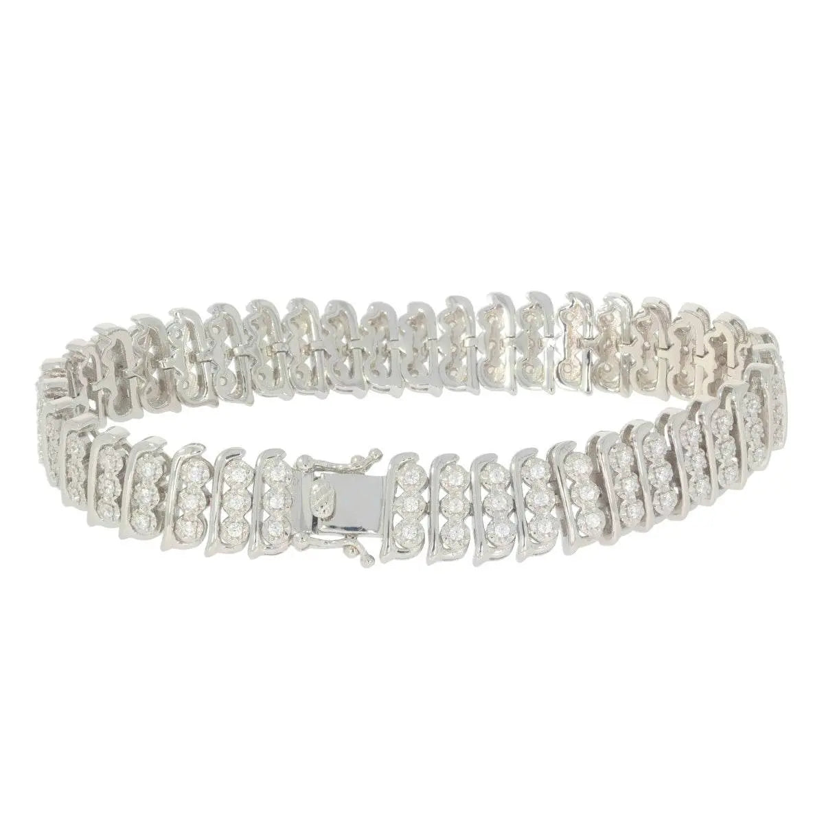 14K Gold Semi Mount Bracelet Setting Round RD 1.5x1.5mm Diamond Accent DHJ