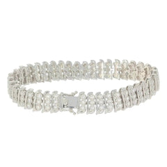 14K Gold Semi Mount Bracelet Setting Round RD 1.5x1.5mm Diamond Accent DHJ