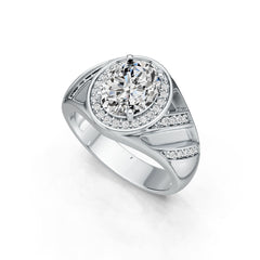 18K Gold Semi Mount Ring Setting Oval OV 10X8mm Diamond Accent DHJ
