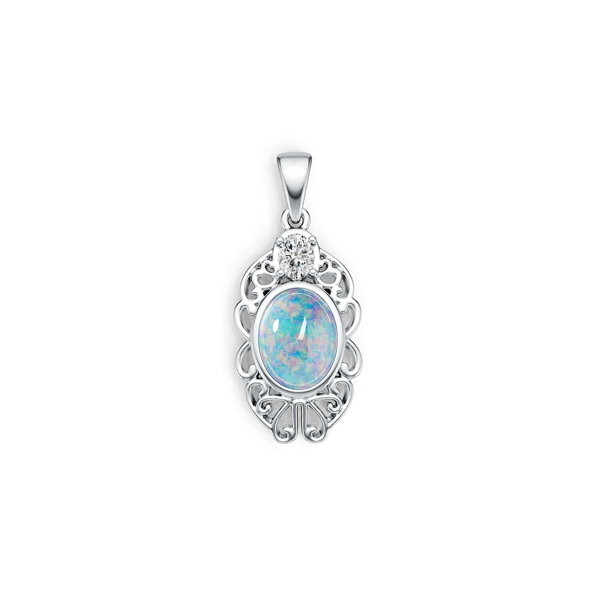 18K Gold Semi Mount Pendant Setting Oval OV 9x7mm Cabochon Syzjewelry
