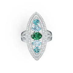 Sterling Silver Semi Mount Ring Setting Oval OV 7X5mm DHJ