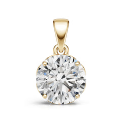 10K Gold Semi Mount Pendant Setting Round Ro 6x6mm Syz Jewelry