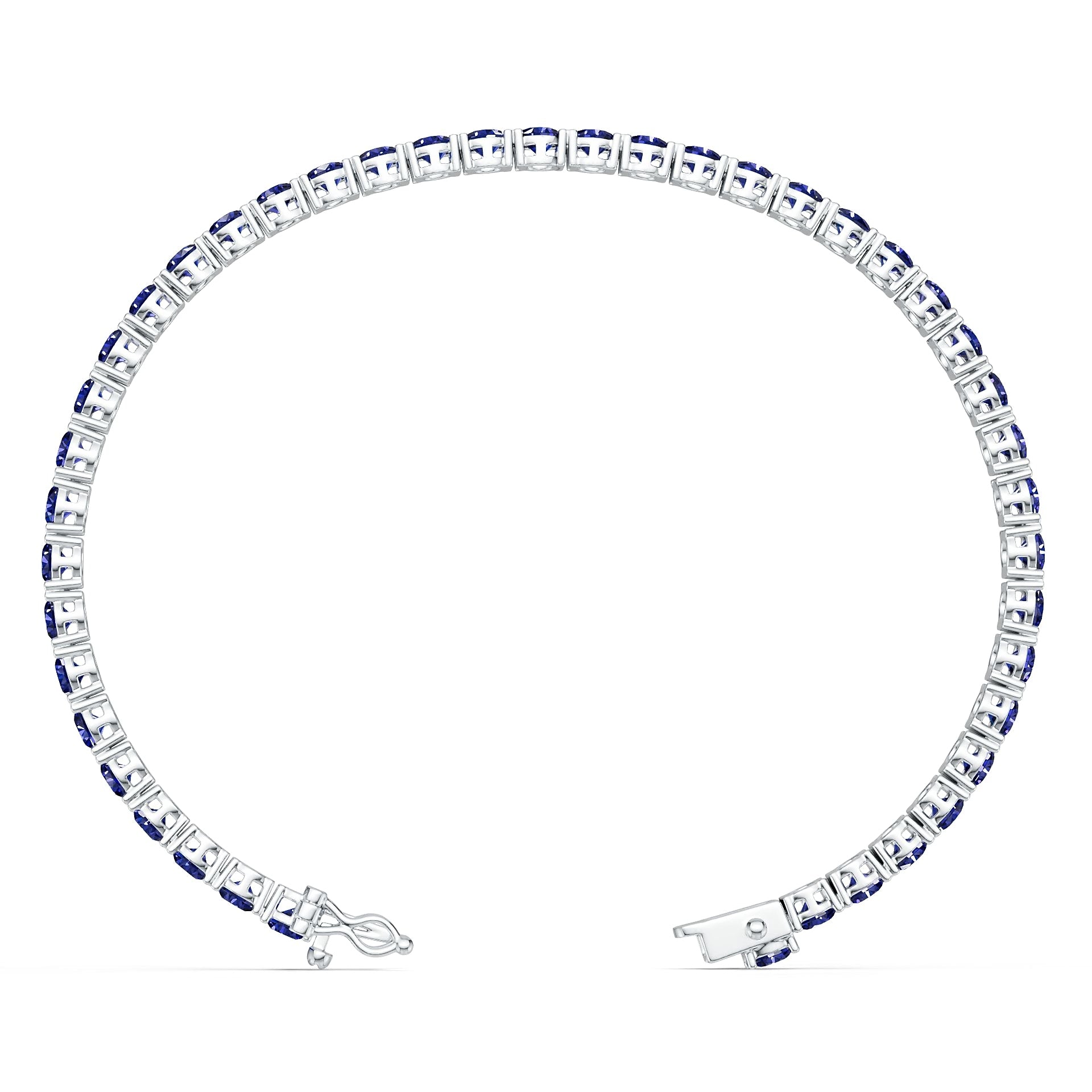 18K Gold Semi Mount Bracelet Setting Round Ro 4x4mm Syz Jewelry
