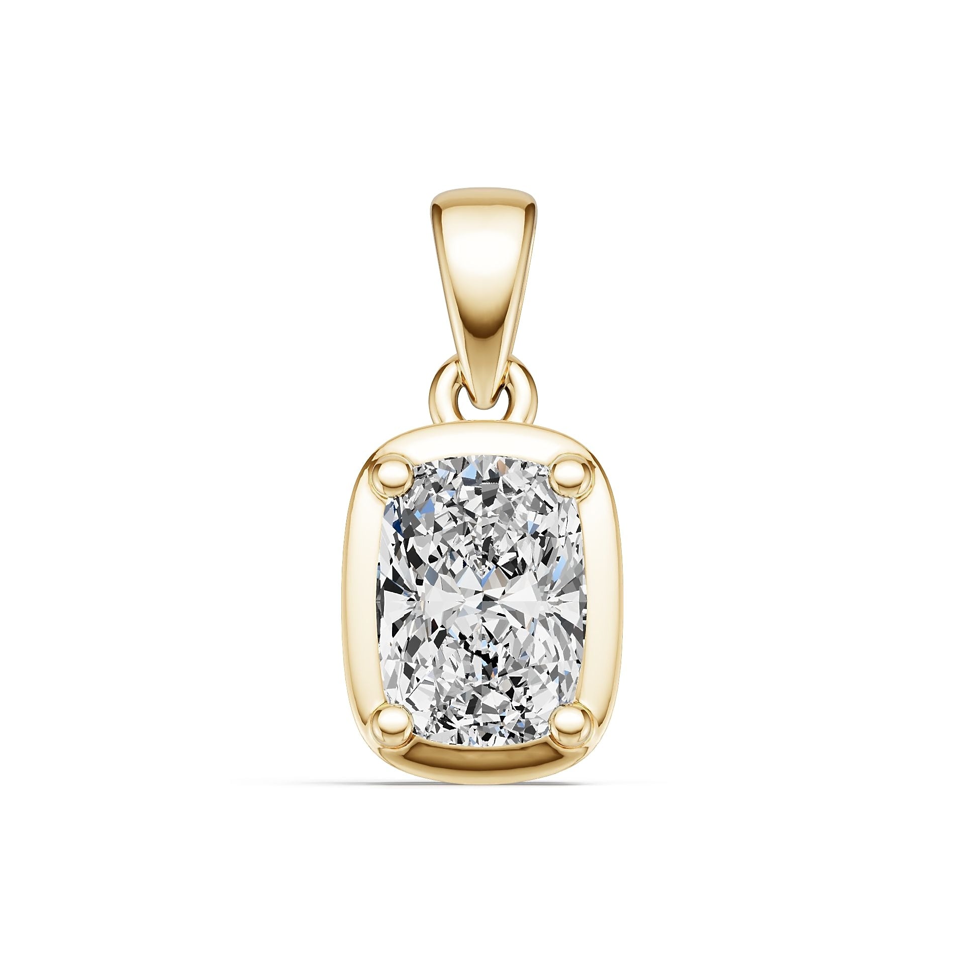 Sterling Silver Semi Mount Pendant Setting Cushion CU 7X5mm Syzjewelry