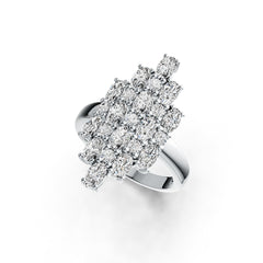 10K Gold Semi Mount Ring Setting Oval OV 5x3mm Moissanite Accent DHJ