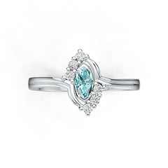 Sterling Silver Semi Mount Ring Setting Marquise MQ 6X3mm DHJ